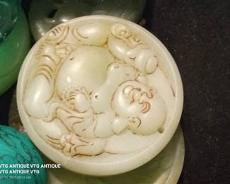 Jade  han carved medallion 
$50 ro $100
Now $20 1 pc