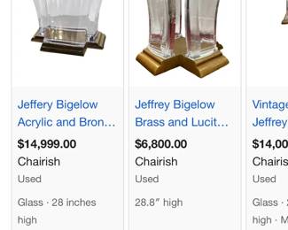 Jeffrey Bigelow designer.\nBeautiful crystal table chair