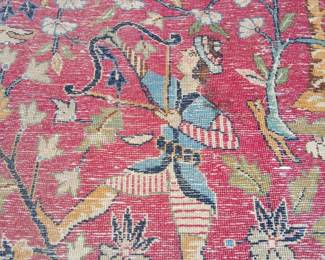 This is a magnificent peace. It's all natural organic color.
 It's about 1910 over a 115 years. Old, it's called  king is hunting. Very beautiful.
 A lot of pictures. It used to.
Operate $10000.
Now we're asking $1500