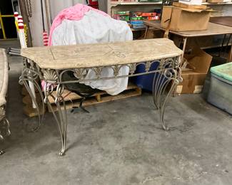 Marble Top? Metal Console Table