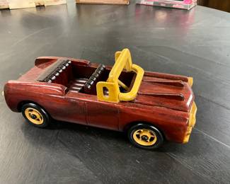 Wood 1950's Chevrolet Corvette Model Car