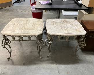 Marble Top? Metal End Tables
