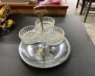 Kromex Chip N Dip Carousel Server Polished Chrome