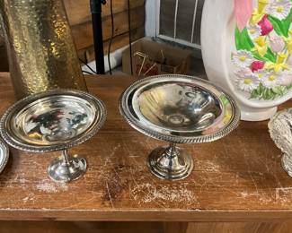 Silver Plated Pedestal Bowls