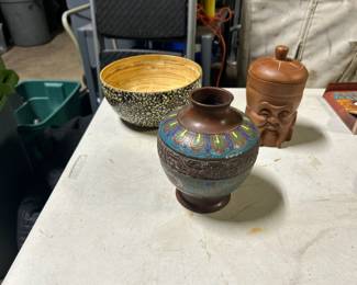 Asian themed pottery