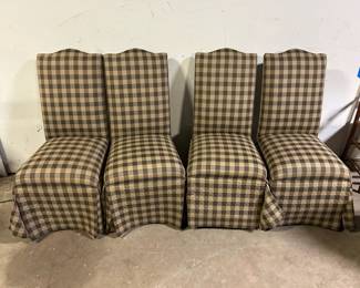 Fabric dinner chairs