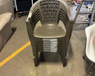 Six patio chairs