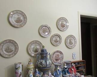 PETERSON TANSFERWARE SHIP PLATES