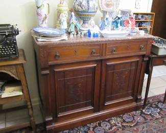 PETERSON MARBLE TOP CABINET