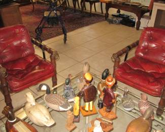 PETERSON RED LEATHER CHAIRS