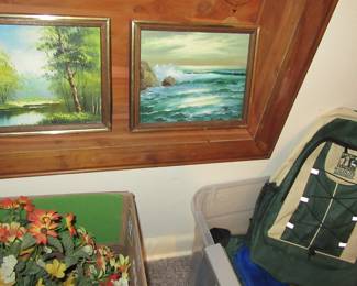 PETERSON backpacks and paintings
