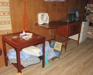 PETERSON end tables with sewing machine