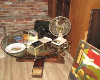 PETERSON coffee table with pool room painting 