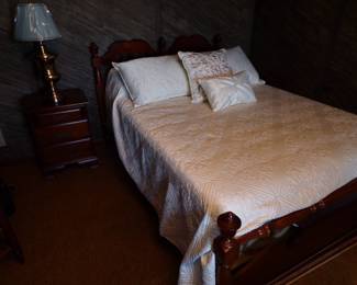 Cherry bed, nightstand