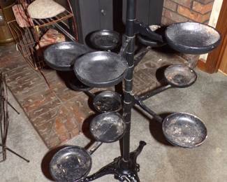 rare cast iron African violet stand