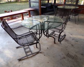 nice wrought iron patio set