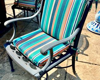 3 SETS OF 2 HANAMINT "TUSCANY" PATIO ARM CHAIRS.
