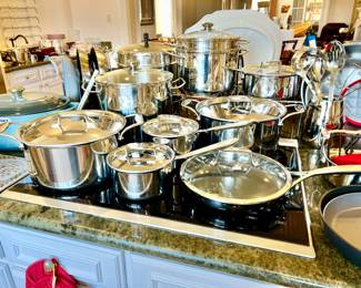 ALL-CLAD, VIKING POTS AND PANS.