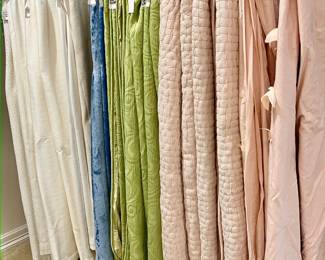 CUSTOM LINENS, RESTORATION HARDWARE, POTTERY BARN PANELS.
