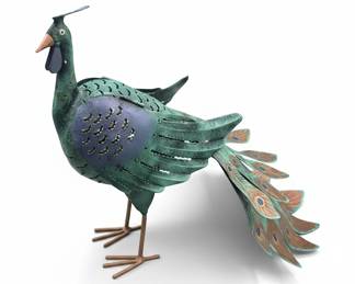 Decorative Metal Peacock Tea Light Candle Holder