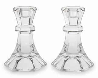 Pair of Bleikristall 24% Lead Crystal Candlesticks