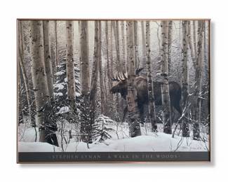 Framed Stephen Lyman Print 'A Walk in the Woods' (1988)