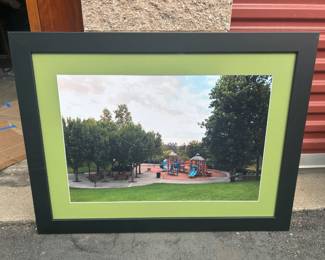 Framed Park Scene Photograph Print