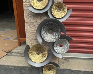 Sagebrook Home Mixed-Metal Abstract Wall Sculpture