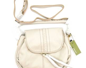 Dr Yany Cream Leather Crossbody Bag