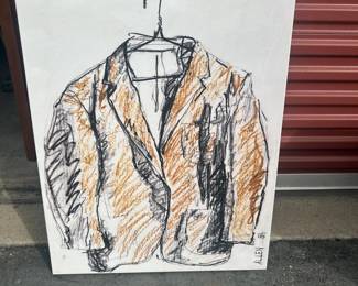 Print of Sketched Yellow Suit by Gary Allen