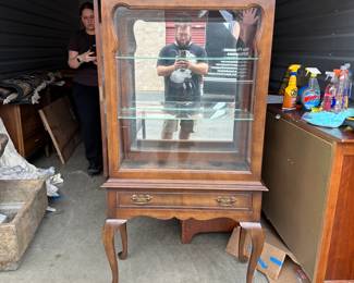 Vintage French Provincial Style Curio Cabinet