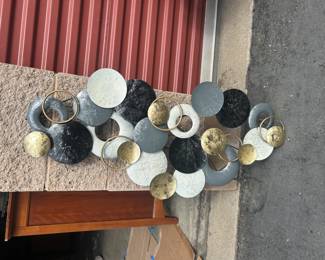 Atmosphera Modern Abstract Metal Disc Wall Sculpture