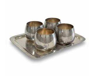 Wm. A. Rogers Silverplate Roly Poly Cocktail Cup Set