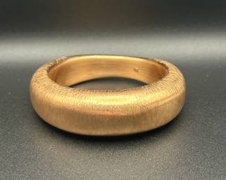 Milor Italy 14k Yellow Gold Domed Bangle Bracelet