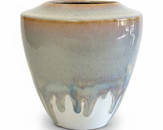 Studio Art Pottery Drip Glaze Vase