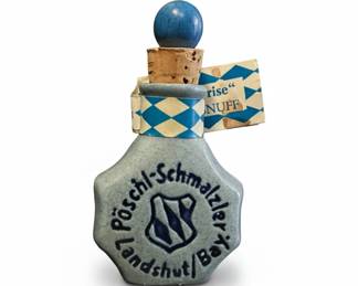 Vintage Pöschl German Stoneware Snuff Bottle