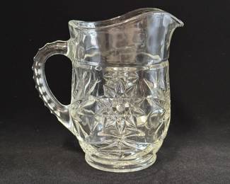 Anchor Hocking 'Prescut Clear' Star of David Pitcher