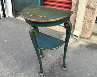 Italian Provincial Style Demilune Side Table