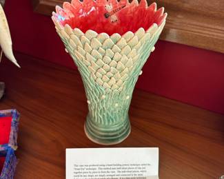 Rosita R. Gendernalik signed original petal pot vase