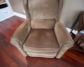 Smith brothers sage green recliner