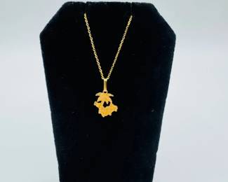 29 18KGoldStBarthelemyPendanton14KChain214g