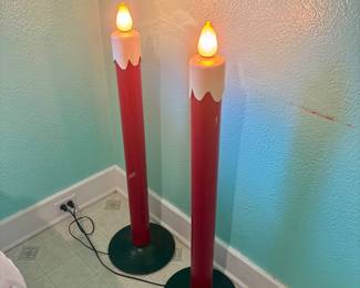 Vintage Tall Xmas candles 