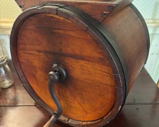 Antique Wood Butter Churn 