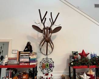 Metal Deer Sculpture