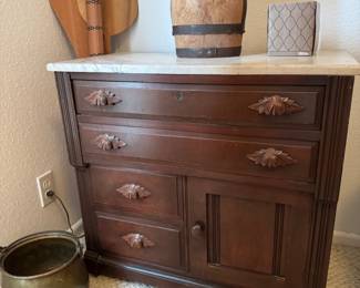 Nightstand with Marble Top
