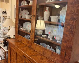antique step back cabinet