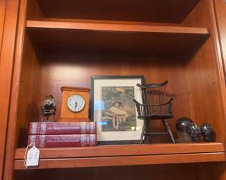 on the bookcase