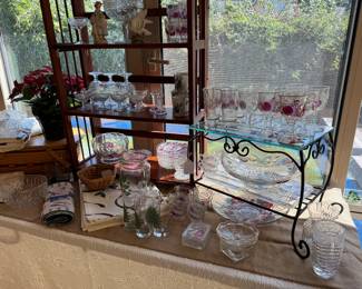 More glassware on the sun porch