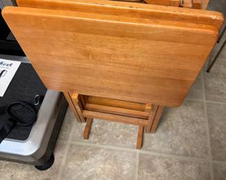 set of vintage tv trays