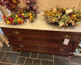 Marble top chest